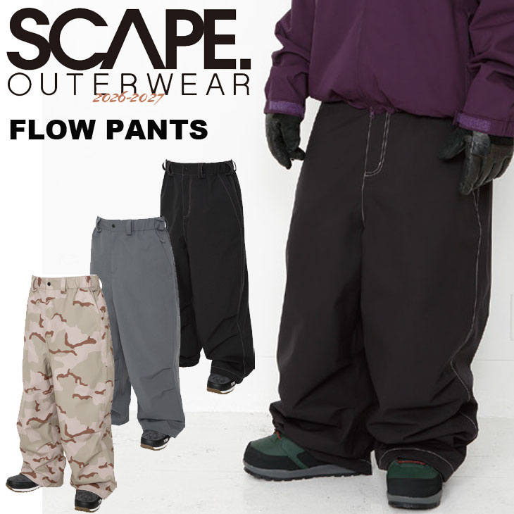 樂天商城 - 26-27 SCAPE エスケープ スノボ ウェアー パンツ FLOW PANTS フローパンツ ユニセックス 予約販売品 11月入荷予定 ship1