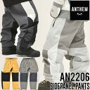 22-23 ANTHEM アンセム スノーボードウェアー SIDEPANEL PANTS AN2206 パンツ ship1【返品種別OUTLET】