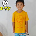 volcom ボルコム キッズ Tシャツ 3-7歳 Surf Skull S/S T YTH LY Little Youth ユース 半そで Y3521836 【返品種別OUTLET】