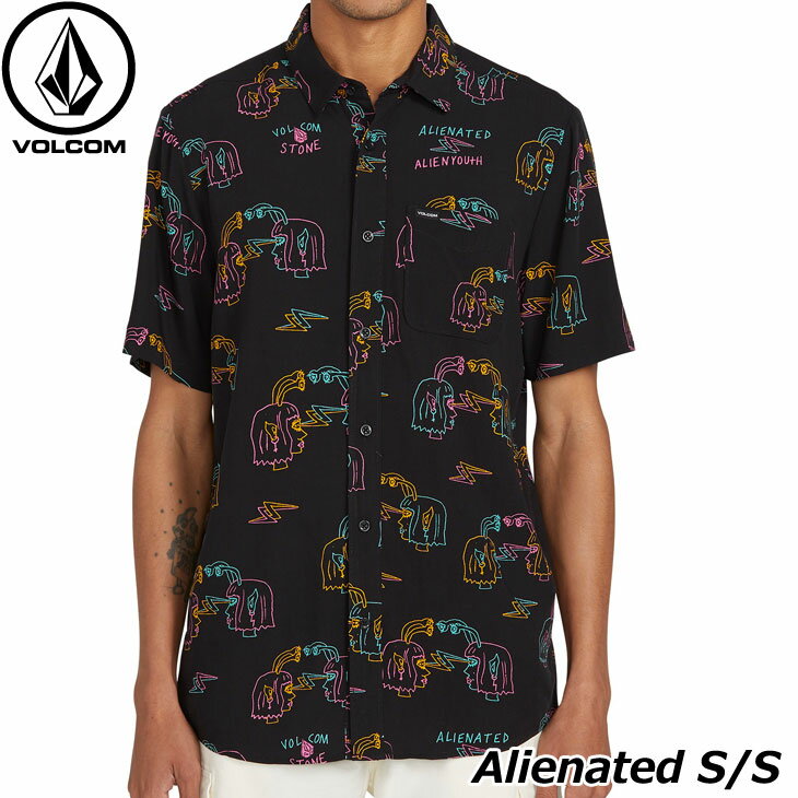 ステッカープレゼント ボルコム VOLCOM メンズ 半袖シャツ ALIENATED S/S A0412003 ship1