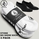 {R VOLCOM \bNX C Mens Stones No Show Socks 3 Pack D6321803