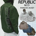 25-26 リパブリック REPUBLIC & CO スノボ ウェアー ジャケット PARKLIVE JACKET ユニセックス 予約販売品 11月末入荷予定 ...