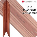 25-26 GENTEMSTICK ゲンテンスティック 選べる特典付き!! MID FISH OUTLINE CORE スノーボード 予約販売品 12月入荷予定...