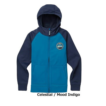 18-19 BURTON バートン キッズ フリース 撥水 パーカー 子供用 【Boys' Crown Bonded Full-Zip Hoodie 】【返品種別OUTLET】