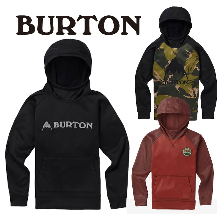 18-19 BURTON バートン キッズ フリース 撥水 パーカー 子供用 スノー 【Boys Crown Bonded Pullover Hoodie 】【7-15才】小中学生向け 日本正規品【返品種別OUTLET】