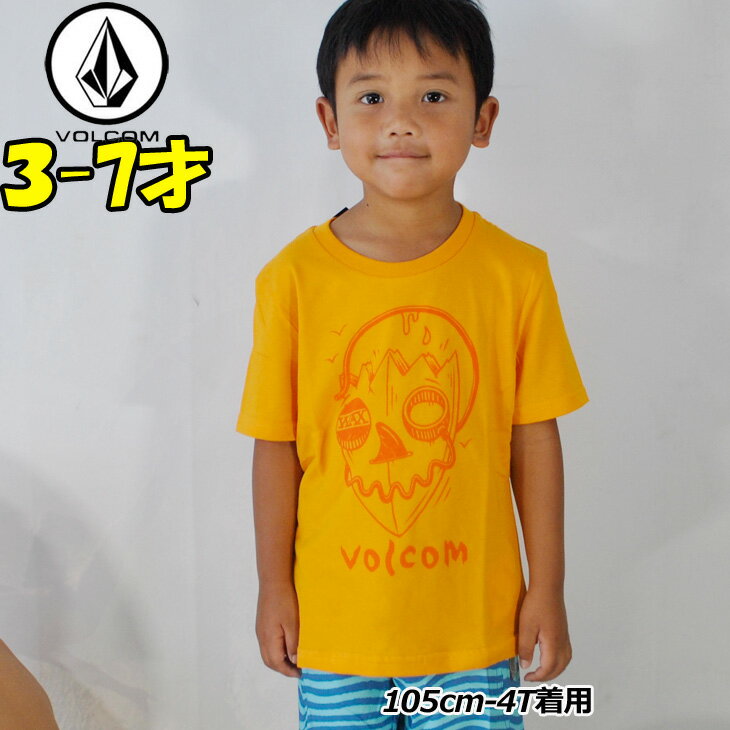 volcom ボルコム キッズ Tシャツ 3-7歳 Surf Skull S/S T YTH LY Little Youth ユース 半そで Y3521836 