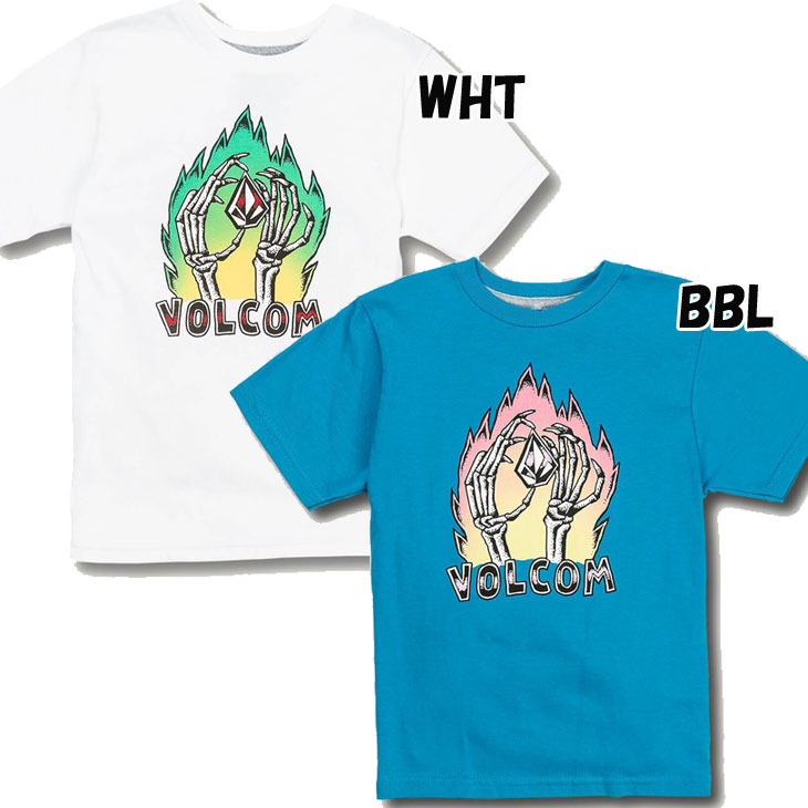 ボルコム キッズ Tシャツ volcom KIDS Skele Flames S/S Tee 半袖 3-7歳 幼児 Little Youth Y3521931【返品種別OUTLET】 2