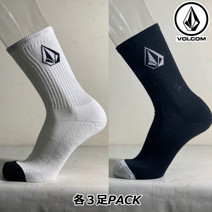 ボルコム ソックス 靴下 volcom メンズ FULL STONE SOCK 3PACK 23vsp　D6302004 1