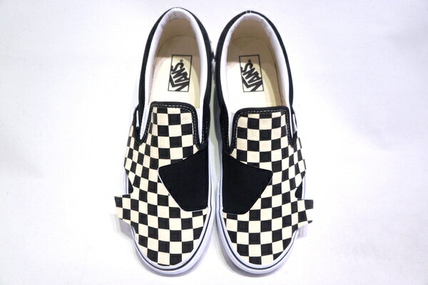 【VANS 48 PRS】 CLASSIC SLIP ON ORIGAMI -CHECKER BOARD TRUE WHITE- VN0A4TZTQXH　バンズ　ライフスタイル　48　クラシックスリッポン　オリガミ　チェッカーボード　トゥルーホワイト