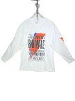 【MUSIC】DAVID BOWIE ZIGGY STARDUST -WHITE-　ミュージック　クルーネック　デヴィッドボウイ　ジギースターダスト　Tシャツ　ブラック