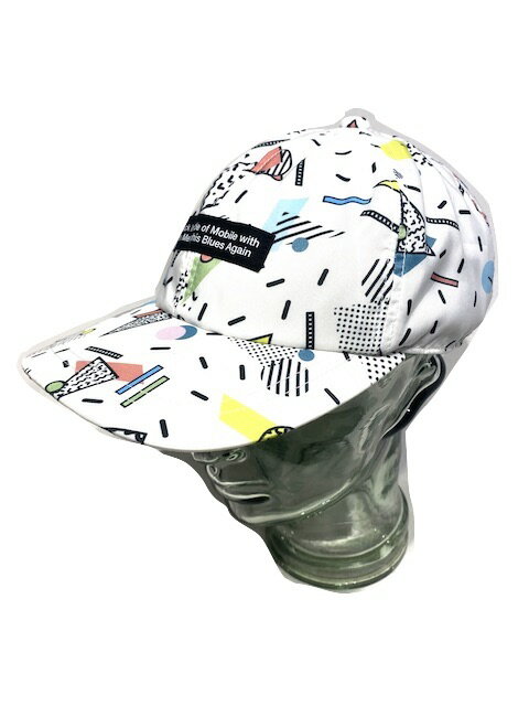 【WHOPOP】SWEEP 6 PANNEL CAP -WHITE-　フーポップ　シックスパネル　キャップ　タイフーン　グラフィック　刺繍　ベースボールキャップ　ホワイト