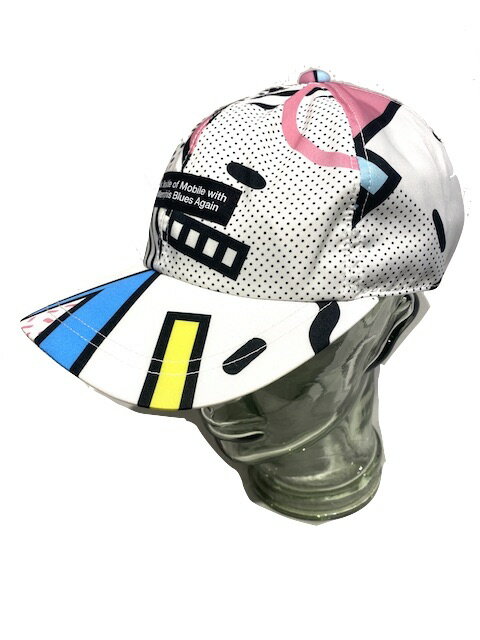 【WHOPOP】TRICK 6 PANNEL CAP -WHITE-　フーポップ　シックスパネル　キャップ　トリック　グラフィック　刺繍　ベースボールキャップ　ホワイト