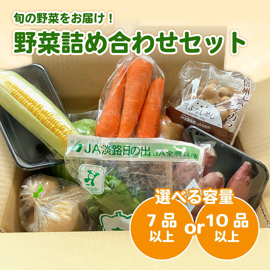 野菜セット 野菜詰め合わせ 産地厳選 旬の野菜セット おまかせ 1箱7品以上または10品以上 野菜 贈り物 ギフト お中元