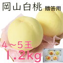 お中元 白桃 約1,2kg 4〜5玉 大玉 贈答用 岡山白桃 岡山産 御中元 のし 熨斗 ギフト 御礼 プレゼント 送料無料 高級 光センサー 暑中見舞い