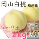 お中元 白桃 約2kg 6〜9玉 ロイヤル 贈答用 大玉 岡山産 岡山白桃 送料無料 光センサー 甘い 御中元 のし 熨斗 ギフト 御祝い 御礼 プレゼント