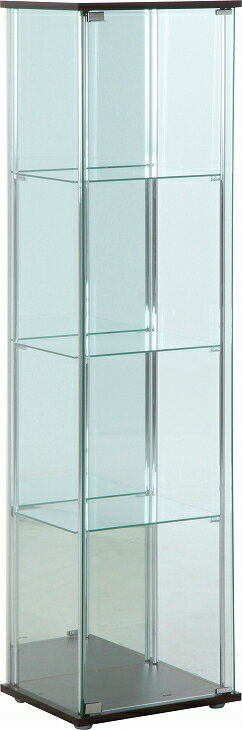 背面がミラーになったガラスケースです。 大事なコレクションをより綺麗に見せてくれます。 ガラス部分は強化ガラスを使用しております。 サイズ・容量 本体サイズ：W425×D365×H1620cm 重量：36.9kg 規格 ■棚板・側板：強化ガ...