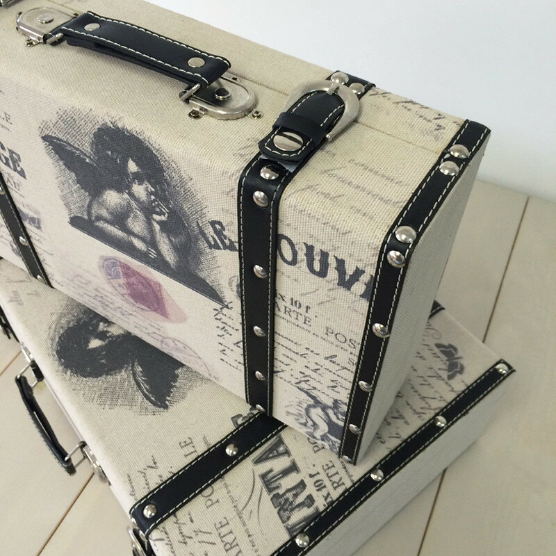 収納ボックス S・L各1セット/ファブリック/キャンバス地/店舗ディスプレイ/ トランク/エンジェル