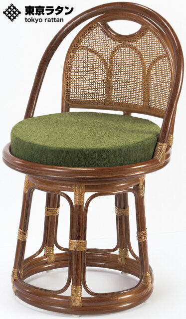 天然籐回転チェア ロータイプ メーカー直送 [3]