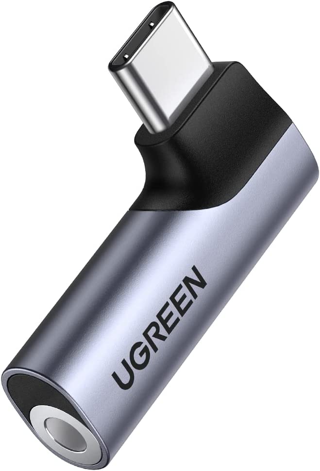 UGREEN USB-C to 3.5mm イヤホン変換アダプター ジャック 3極 4極 TRRS対応 DACチップ L字 iPad Mini6/Pro/Air/2021 Galaxy S21 Ultra/S20/Tab S7 PS5 スイッチ等に対応