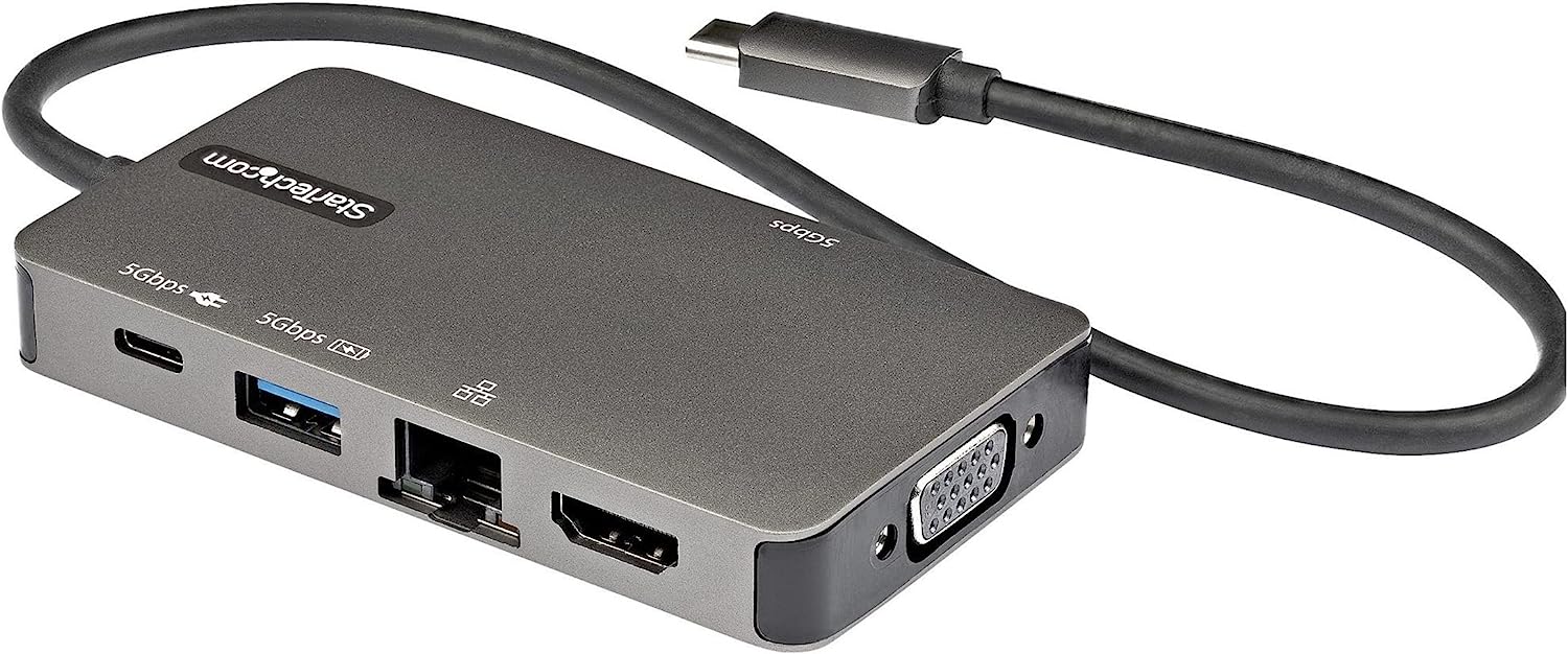 StarTech.com USB Type-C}`ϊA_v^[/ USB-C - 4K30Hz HDMI ܂ 1080p VGA/100W Power DeliverypXX[Ή/5Gbps USB|[g x3/MKrbgLLAN/USB