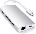 Satechi V2 }` USB-C nu 8-in-1 (Vo[) 4K HDMI(60Hz), C[Tlbg, USBC PD[d, SDJ[h[_[, USB3.0|[gx3