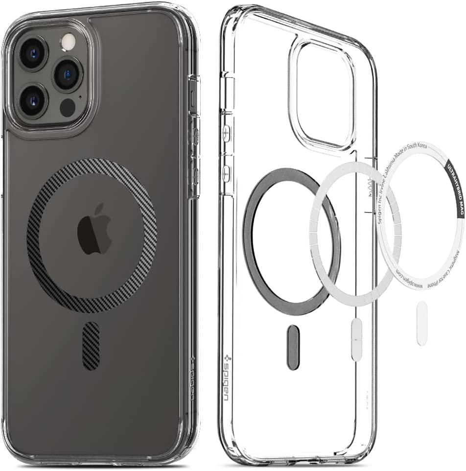 Spigen iPhone12 用 ケース iPhone12Pro 用 ケース 6.1インチ全透明 MagSafe 対応 ケース クリアケース 米軍MIL規格取得 耐衝撃 すり傷防止 ワイヤレス充電対応 ウルトラ ハイブリッド マッグ ACS04083