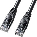 サンワサプライ LANケーブル CAT6A より線 10Gbps/500MHz ギガビット イーサネットケーブル ツメ折れ防止 RJ45コネクタ (3m) ブラック KB-T6AY-03BK