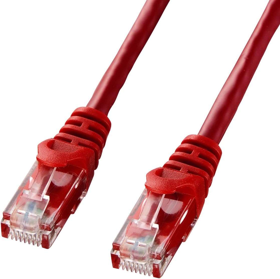 サンワサプライ CAT6LANケーブル (5m) UTP 1Gbps/250MHz RJ45 ツメ折れ防止 レッド LA-Y6-05R