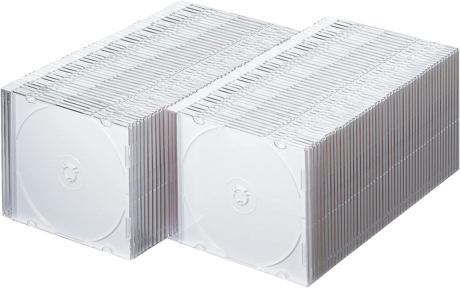 サンワサプライ Blu-ray DVD CDケース(スリムタイプ 100枚セット ホワイト) FCD-PU100MWN