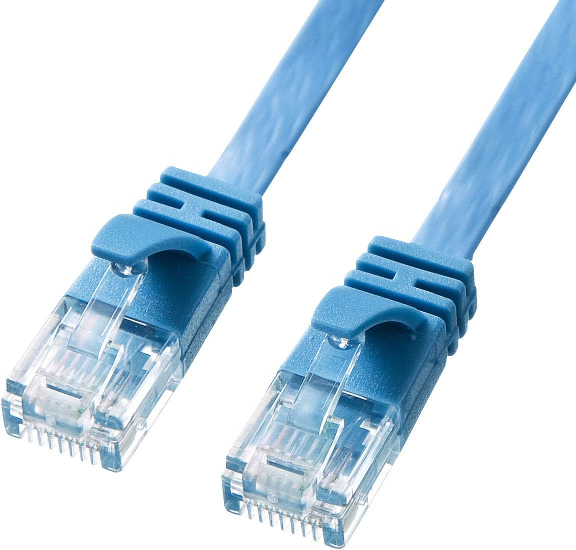 TTvC CAT6A tbgLANP[u (2m) 10Gbps/500MHz RJ45 c܂h~ u[ KB-FL6A-02BL