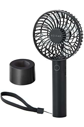 2023年モデルエレコム USB扇風機 ハンディ 大風量 充電スタンド付 ストラップ付 ダスティグレー FAN-U2..