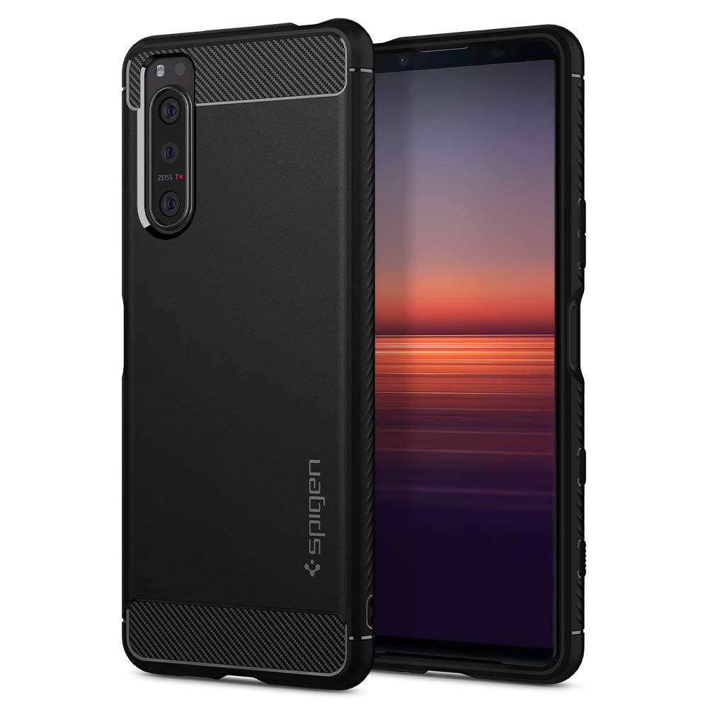 Spigen Xperia 5 II ケース ストラップホール付き 対応 [ SO-52A SOG02 ] TPU ソフトケース 耐衝撃 衝撃 吸収 指紋防止 握りやすい 薄型 軽量 カメラ 保護 液晶 保護 ソニー エクスペリア5 マ…