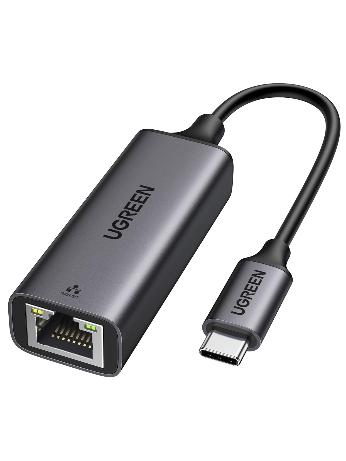UGREEN USB-C LAN 有線LANアダプター Type-C LAN OTG機能対応 1000Mbps高速 USB-C to RJ45 ギガビットイーサネット Thunderbolt 3搭載 MacBook Asus Lenovo Acer Dell XPSなどに対応 ブラック