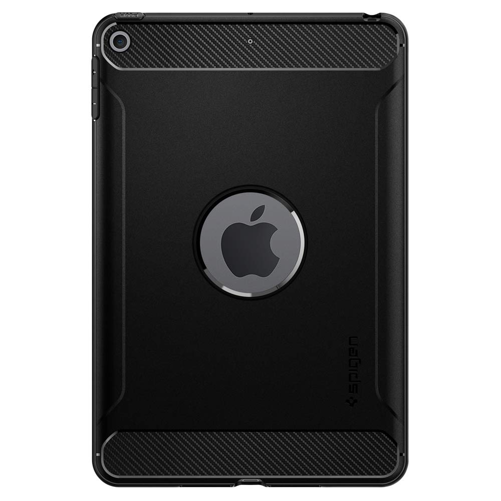 Spigen iPad mini5  С ƷMIL ׷ۼ Ѿ׷  TPU ɻ ѥåɥߥ5 ԥ 饮åɡޡ 051CS21447 (֥å)