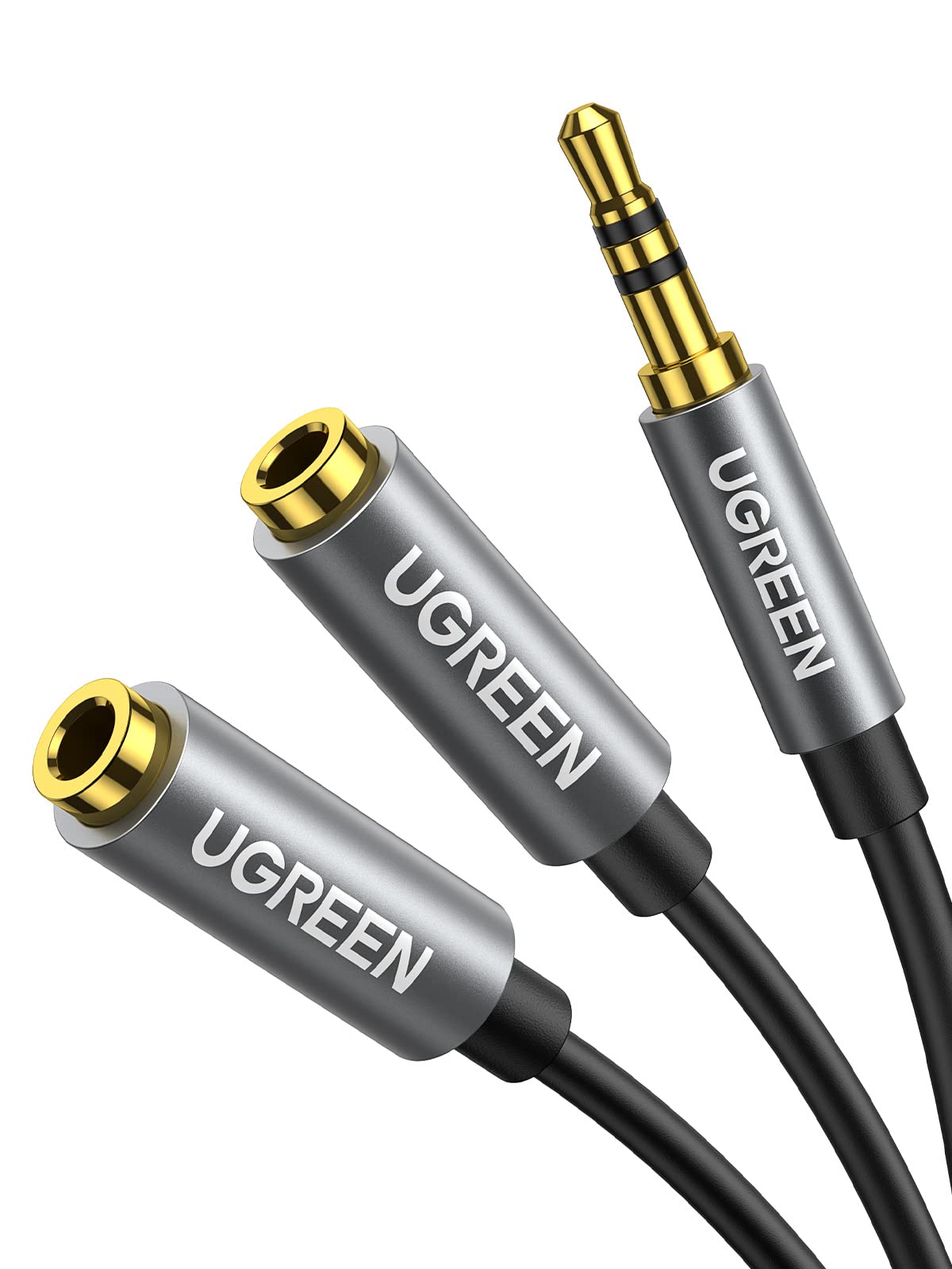 UGREEN ǥ֥ 3.5mm ʬۥ֥ 3/TRS ۥʬ 3.5mm 2ʬۥ֥ إåɥۥĹ֥ ƥ쥪 Hi-Fi ¿ť ѵTPE 24Kåͥ iPhone/iPad/iPod/ޥ/֥å/饸/PS4ȥ顼/CD/MD/MP3/