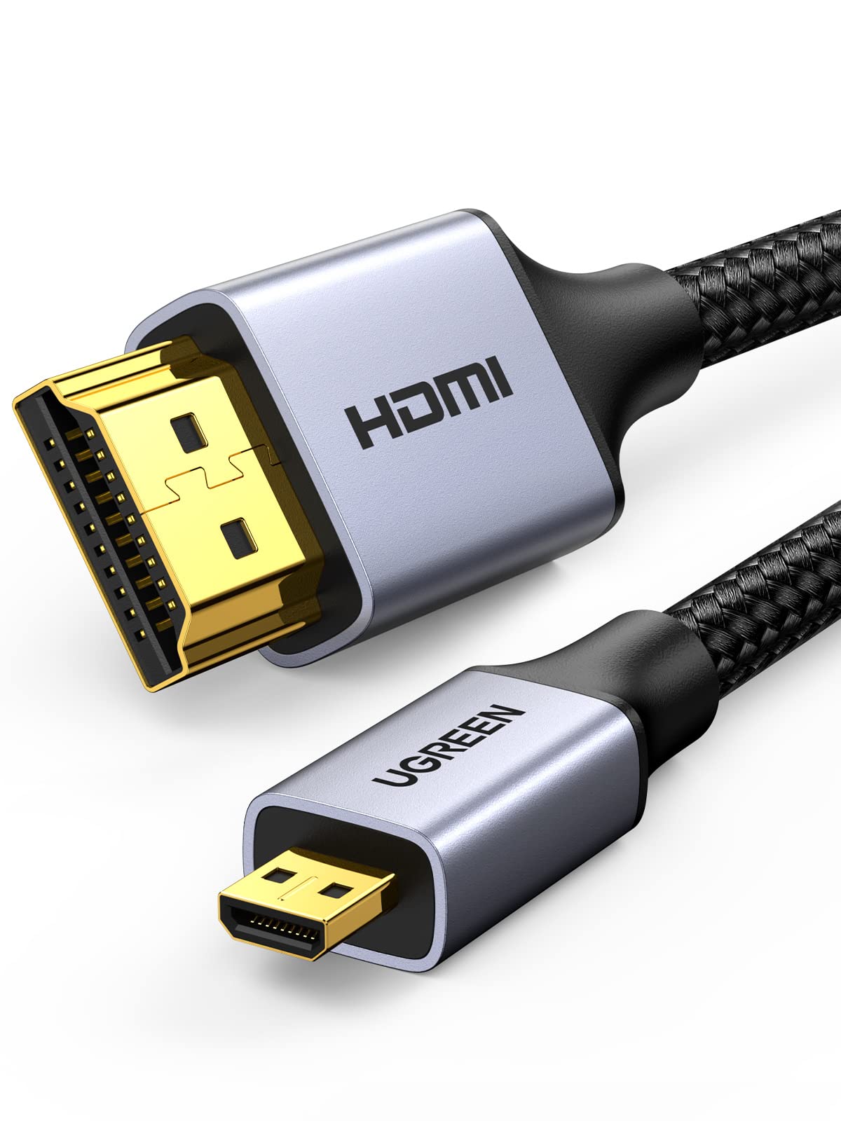 UGREEN マイクロhdmiケーブル hdmi マイクロhdmi 変換 4K 60Hz 3D HDR ARC 高速18Gbps Micro hdmi-hdmiケーブル テレビ デジカメ アクションカメラ GoPro Hero 7 6 5 Raspberry Pi 4 Sony A6000 A6300 カメラ Nikon B500 Yoga 3 Pro等に対応 2M