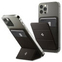 Spigen MagSafe対応 カードケース スタンド スリム マグネット内蔵 背面 ウォレット iPhone 14 iPhone 13 iPhone 12 対応 マグネット カード入れ マグネット付着 シュピゲン スマートフォールド マグフィット AMP02766 (ガンメタル)