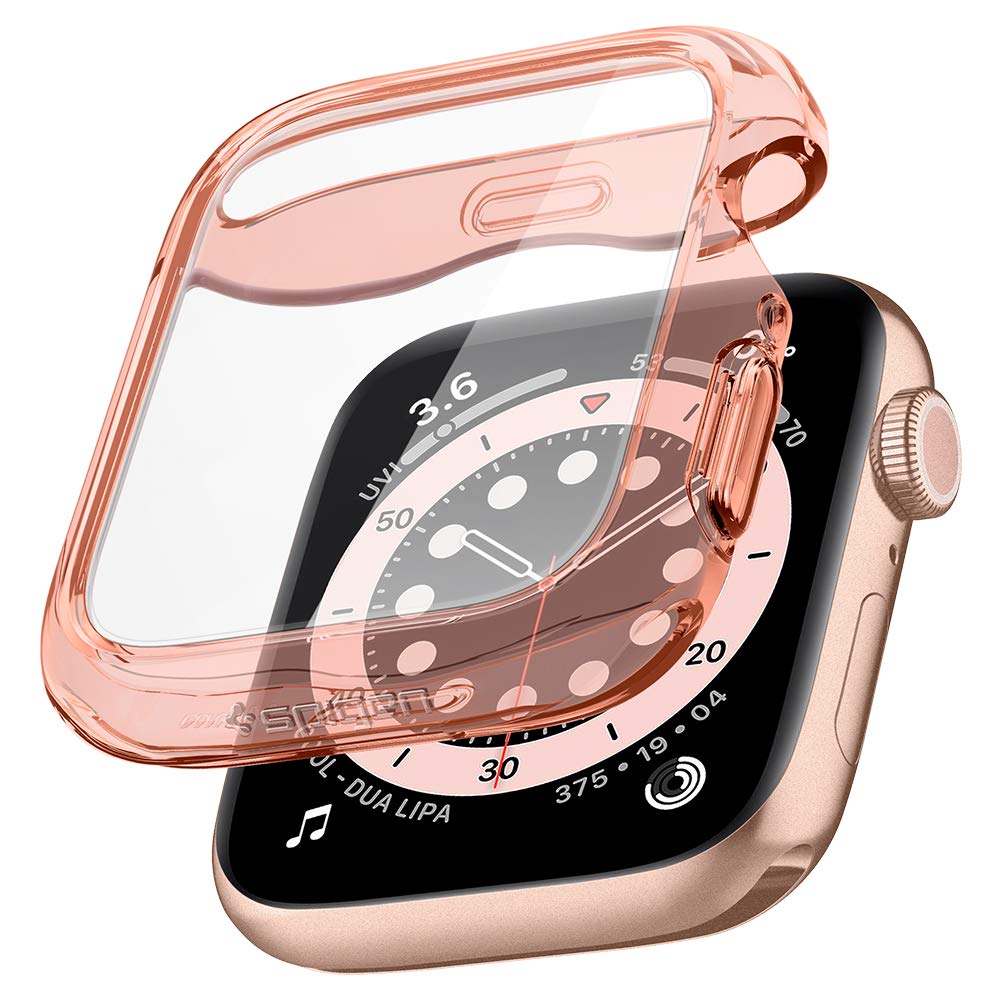 Spigen Apple Watch ケース 40mm 全透明 全面 クリア 耐衝撃 画面 一体型 カバー 落下 衝撃 吸収 TPU PC 薄型 SE2 / SE/Series 6 / Series 5 / series 4 対応 ウルトラ・ハイブリッド ACS01840 (ローズ・クリスタル)