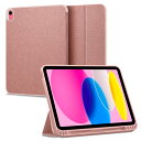 Spigen ipad 第10世代 ケース スタンド 耐衝撃 Apple Pencil充電 収納 すり傷防止 ファブリックカバー オートスリープ アーバン・フィット ACS05307 (ローズ・ゴールド)