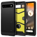 Spigen Pixel6a ケース 耐衝撃 スタンド付き 米軍MIL規格取得 三層構造 スマホスタンド カメラ保護 傷防止 衝撃 吸収 タフ・アーマー ACS04479 ブラック 