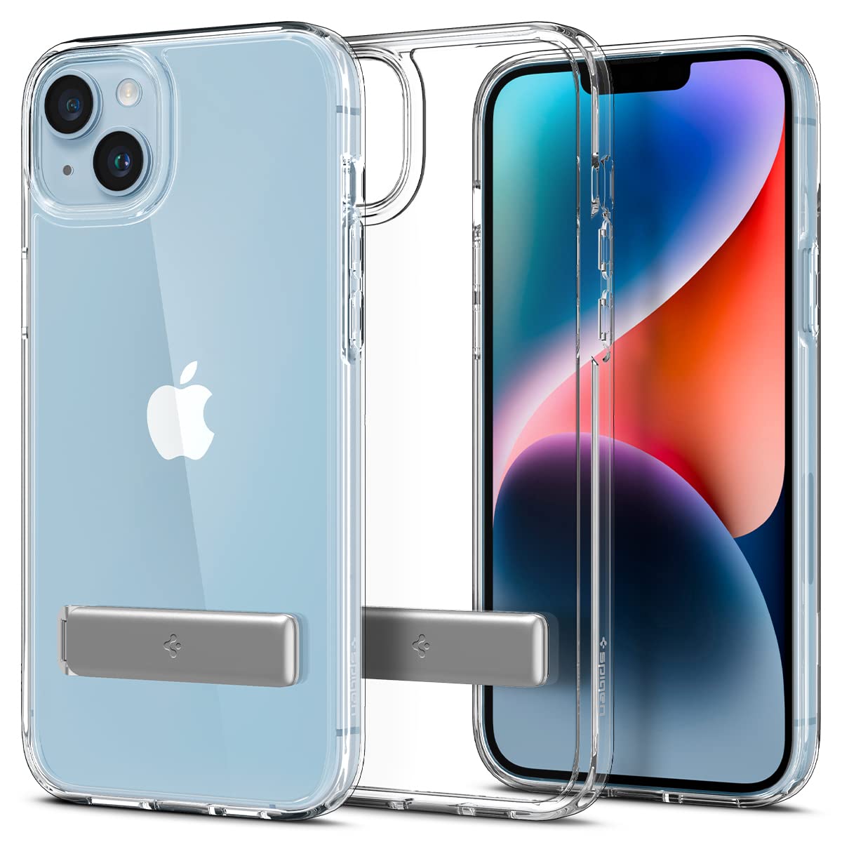 Spigen iPhone14 ケース クリア キックスタンド付き 米軍MIL規格取得 すり傷防止 黄ばみ無し TPU バンパー ウルトラ・ハイブリッドS ACS05051 (クリスタル・クリア)