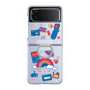 Spigen Galaxy Z Flip4 ケース 透明 Dリング カスタマイズ 可能 DIYキット 超薄型 超軽量 傷防止 ワイヤレス充電 ギャラクシー Z フリップ4 シン・フィット・リングマイスケッチ ACS05314 (レトロ・デジタル)