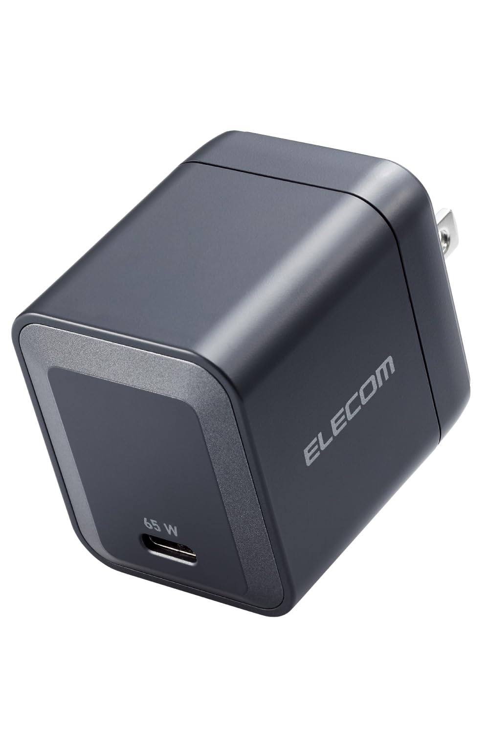 エレコム USB PD 充電器 65W 1ポート Type-C GaN採用 PPS対応 折りたたみ式プラグ PSE技術基準適合 [iPhone15 iPad Macbook スマートフォン、タブレット、パソコンなど対応] ブラック EC-AC6365BK