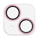 エレコム iPhone15 / 15 Plus カメラフィルム レンズフィルム 硬度10H グリッター仕様 ピンクゴールド PM-A23AFLLP1PGG