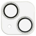 エレコム iPhone15 / 15 Plus カメラフィルム レンズフィルム 硬度10H グリッター仕様 シルバー PM-A23AFLLP1SVG