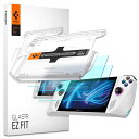 Spigen EZ Fit ガラスフィルム Asus Rog Ally 用 貼り付けキット付き スチームデック 対応 保護 フィルム 2枚入