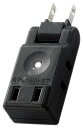 エレコム 電源タップ コンパクト 超薄型設計 3個口 ブラック AVT-M01-23BK(2)