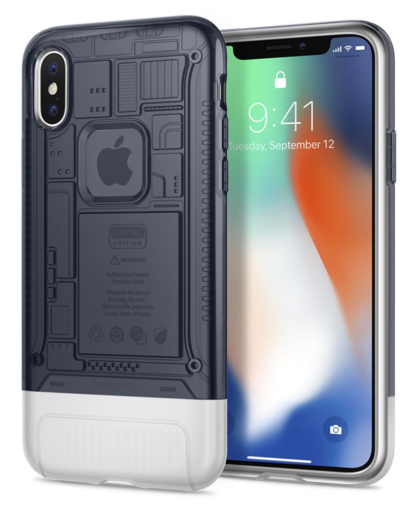iPhone X Case, Spigen Classic C1 [10th Anniversary Limited Edition] Air Cushion Technology for Apple iPhone X (2017) - Graphite 057CS23197 88095653083...