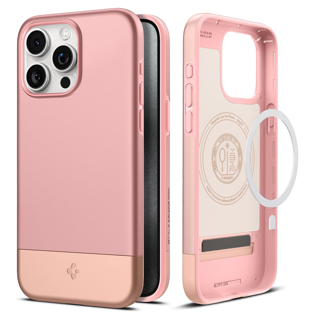 Spigen iPhone 15 Pro Max ケース Magsafe対応 米軍MIL規格 スタイル・アーマー・マグフィット ACS0661..