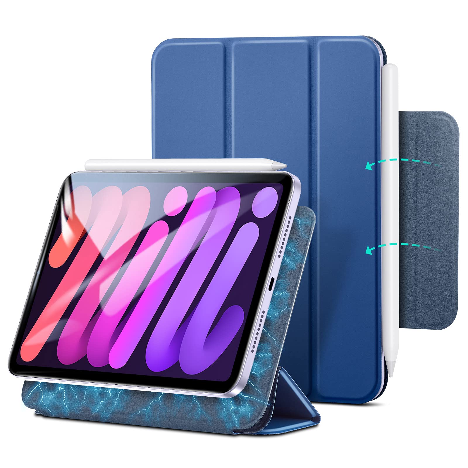 ESR iPad mini6 ケース 2021 マグネットケース iPad mini6 カバー 8.3インチ 2021モデル 強力磁気吸着 ..